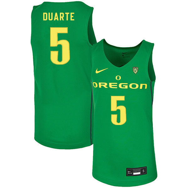 Men #5 Chris Duarte Oregon Ducks College Basketball Jerseys Sale-Green